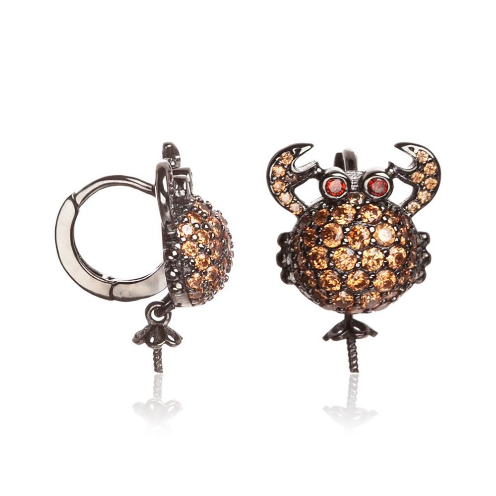 Bicolor Silver Earrings