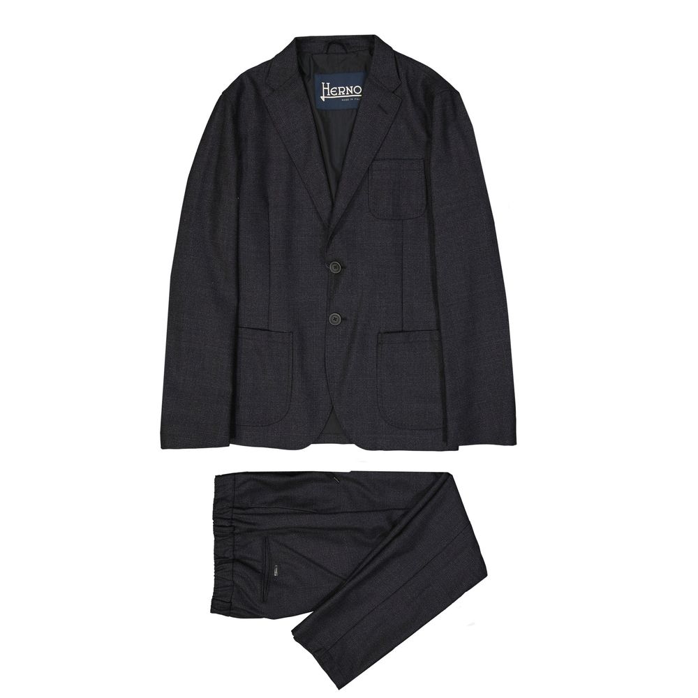 Gray Wool Casual Pants