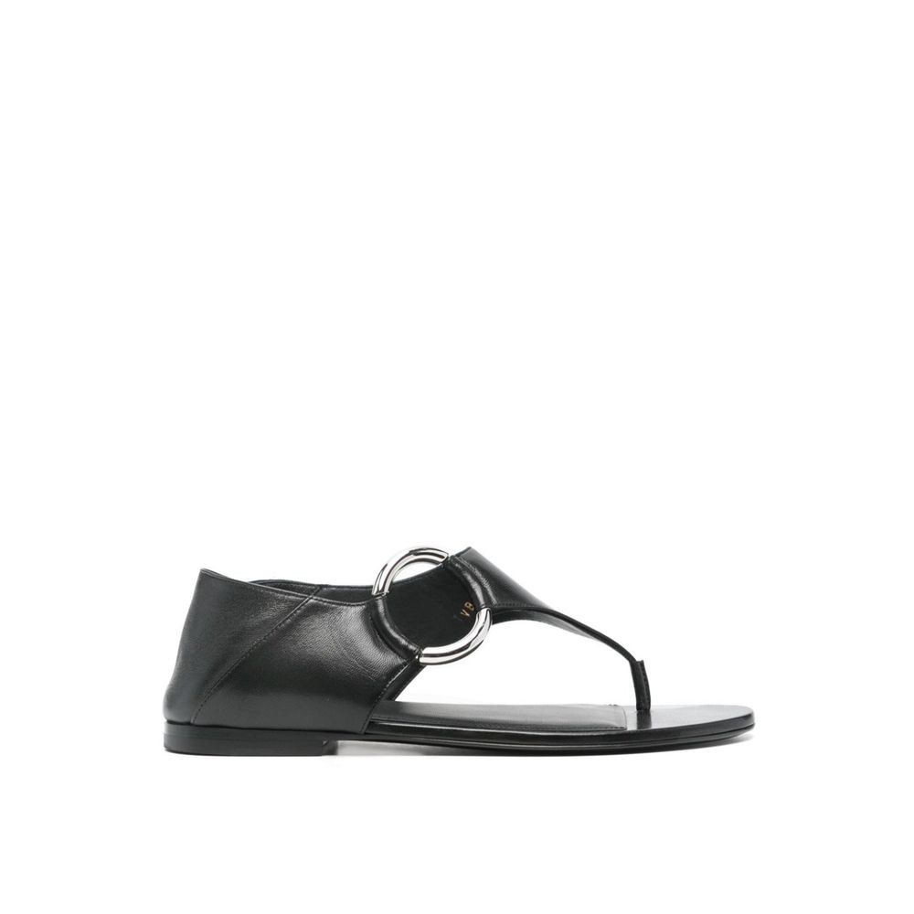 Black Calfskin Sandals