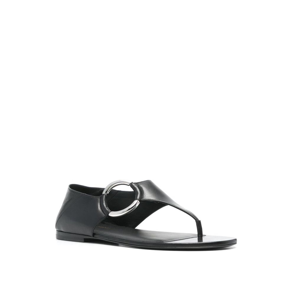 Black Calfskin Sandals