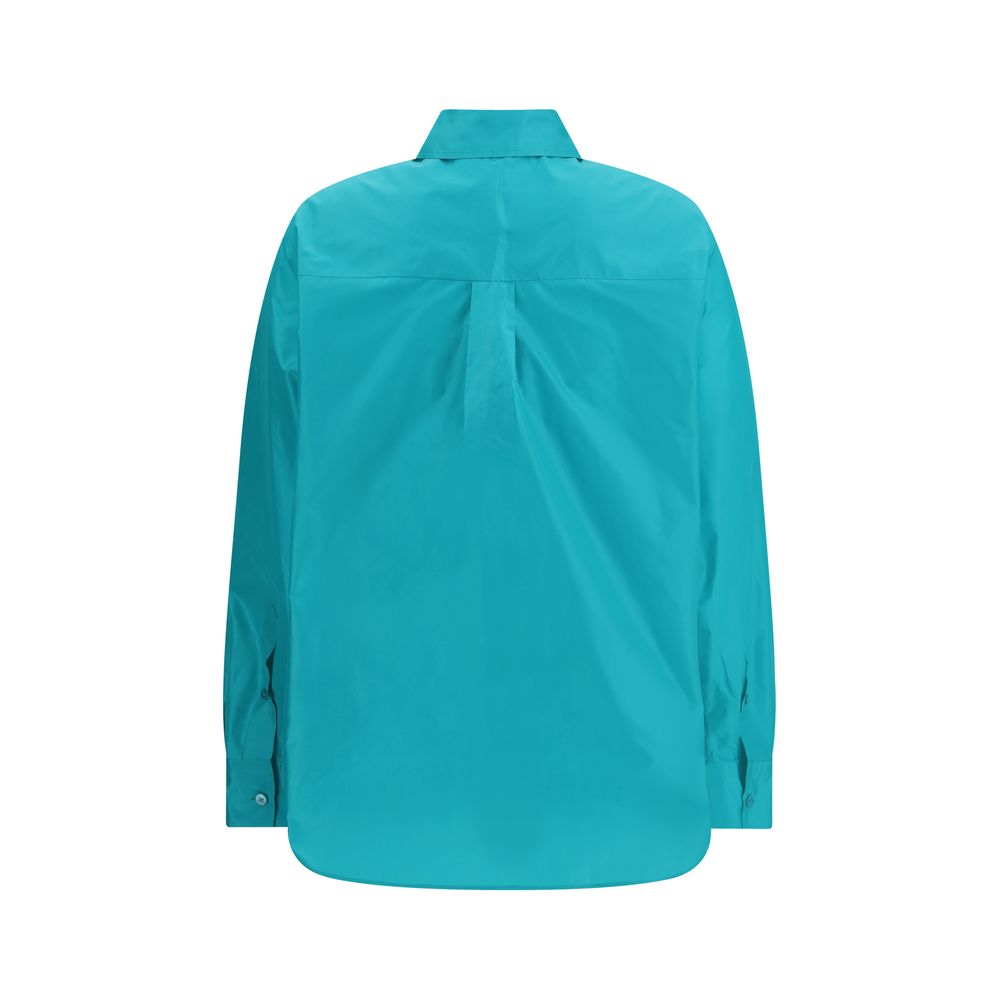 Blue Silk Dress Shirt