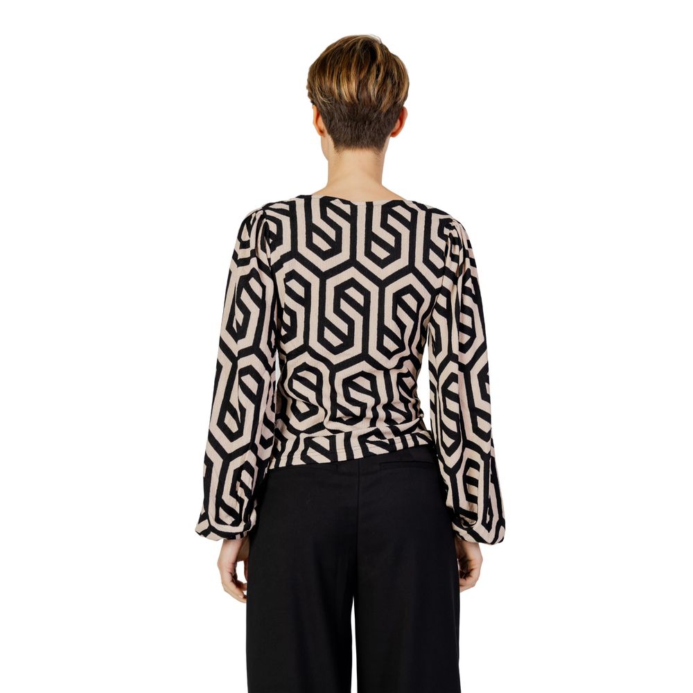 Beige Polyester Blouse