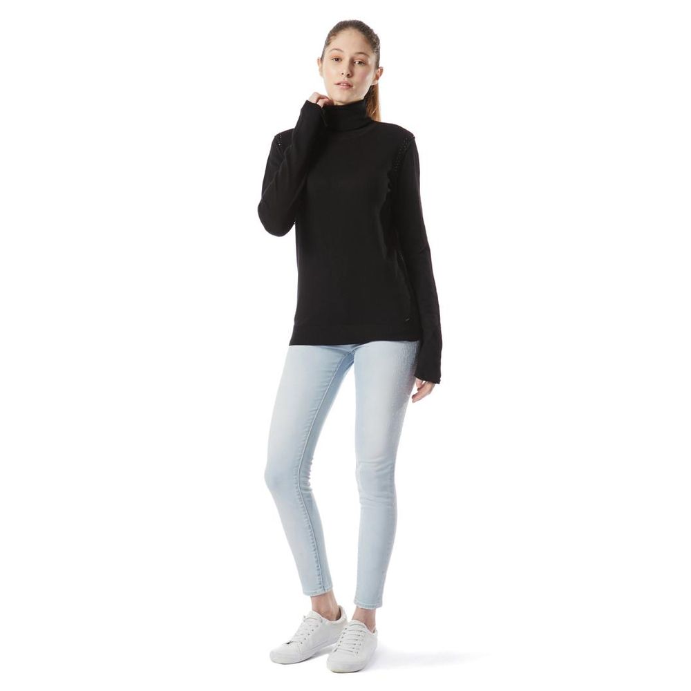 Black Cotton Turtleneck