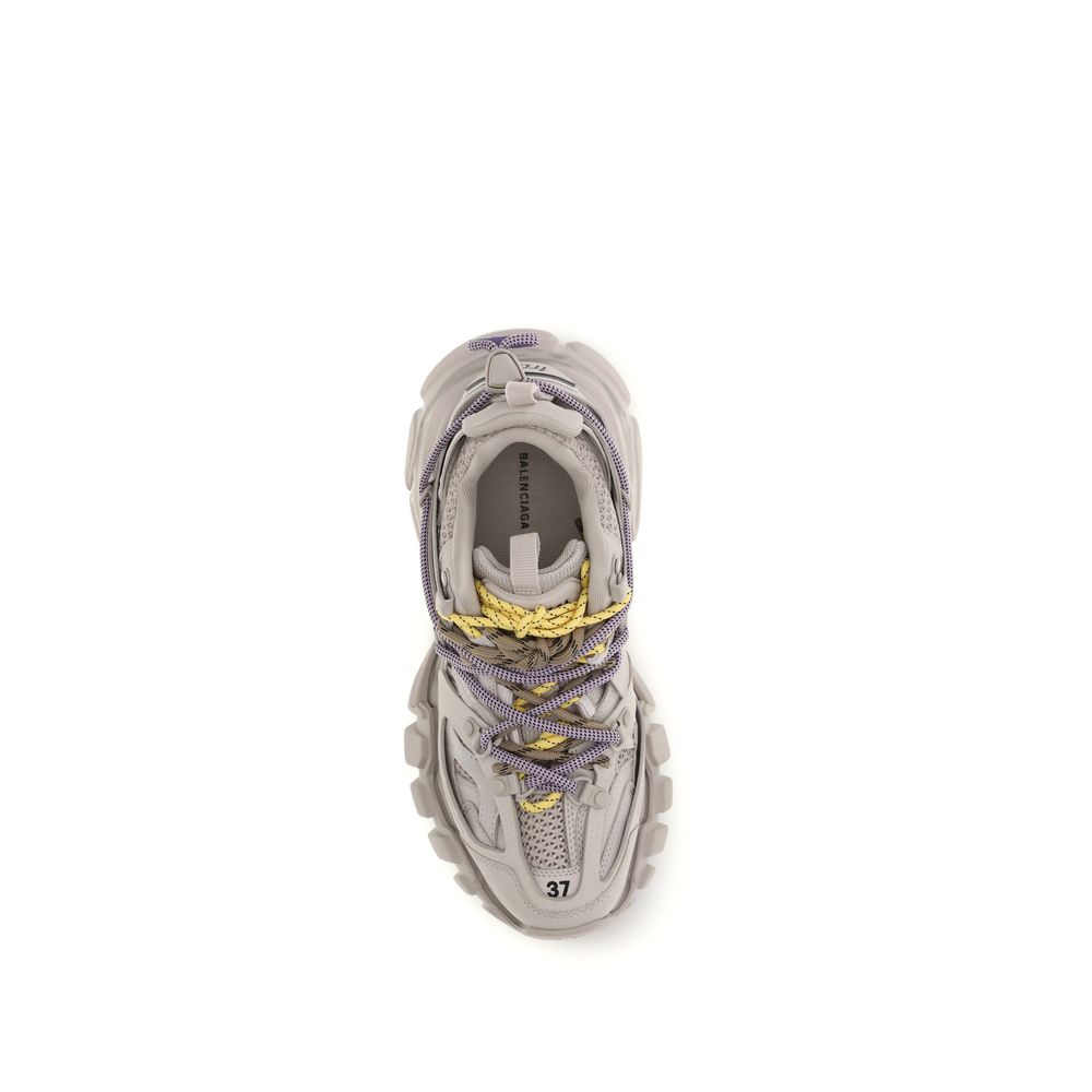 Gray Polyethylene Athletic Sneakers