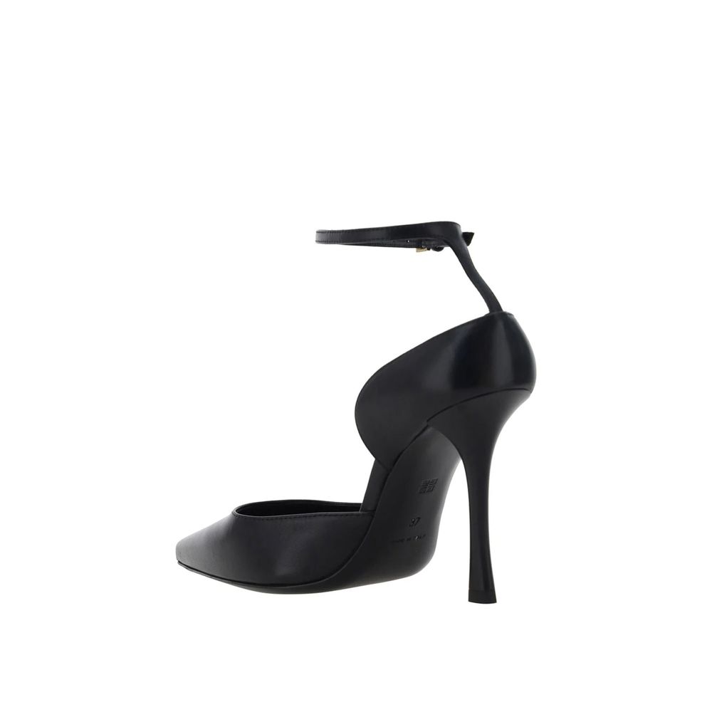 Black Lamb Leather Pumps