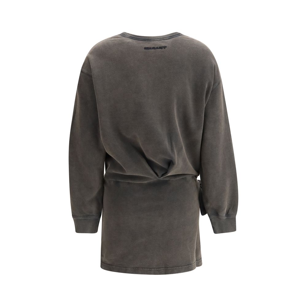 Gray Cotton Casual Dress