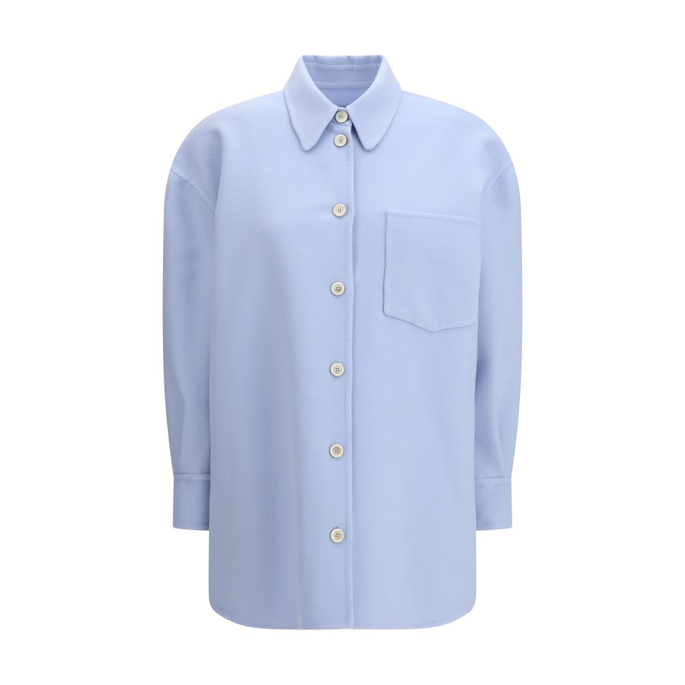 Blue Wool Oves Aries Dress Shirt