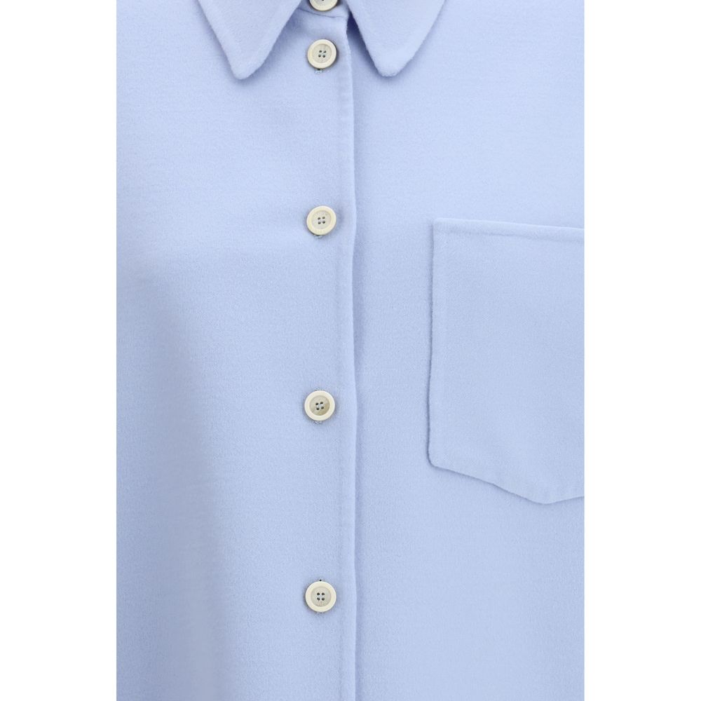 Blue Wool Oves Aries Dress Shirt