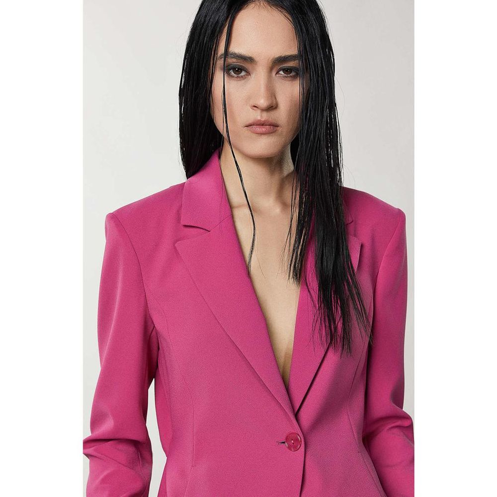 Yellow Polyester Blazer