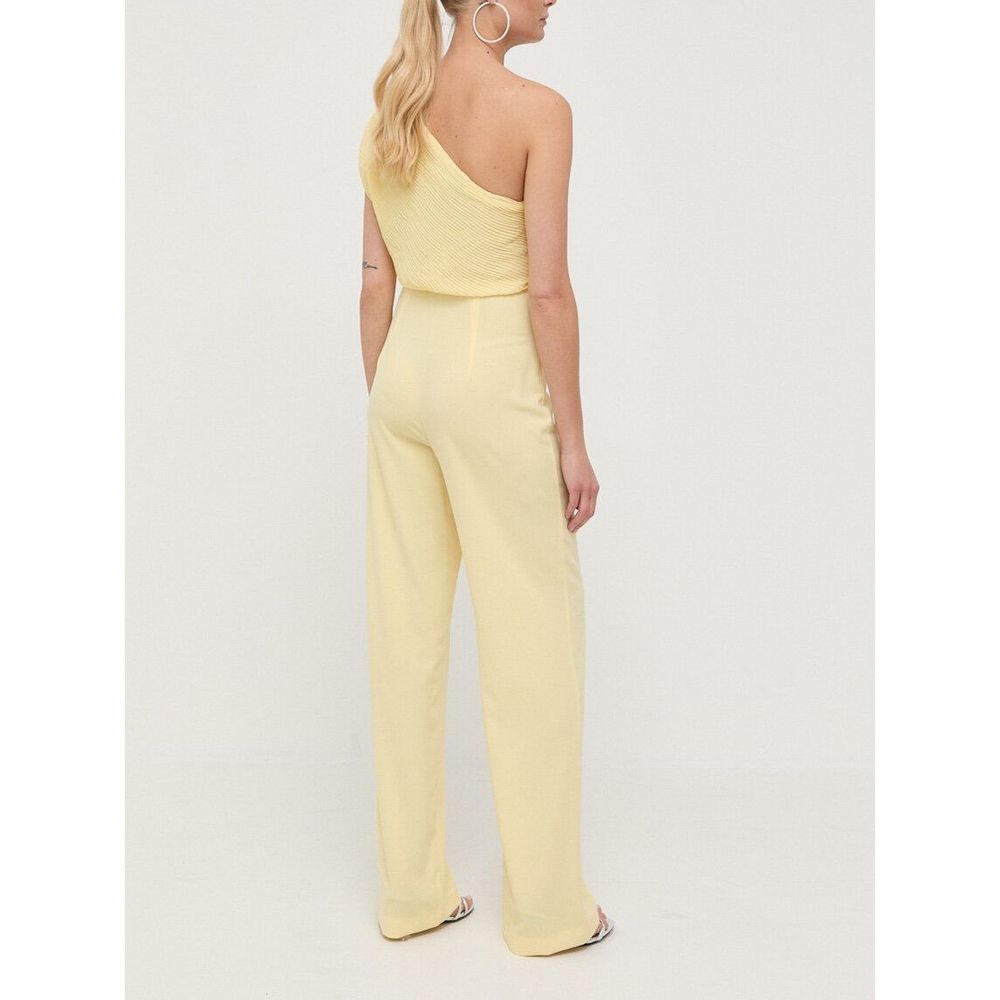Yellow Polyester Jumpsuit