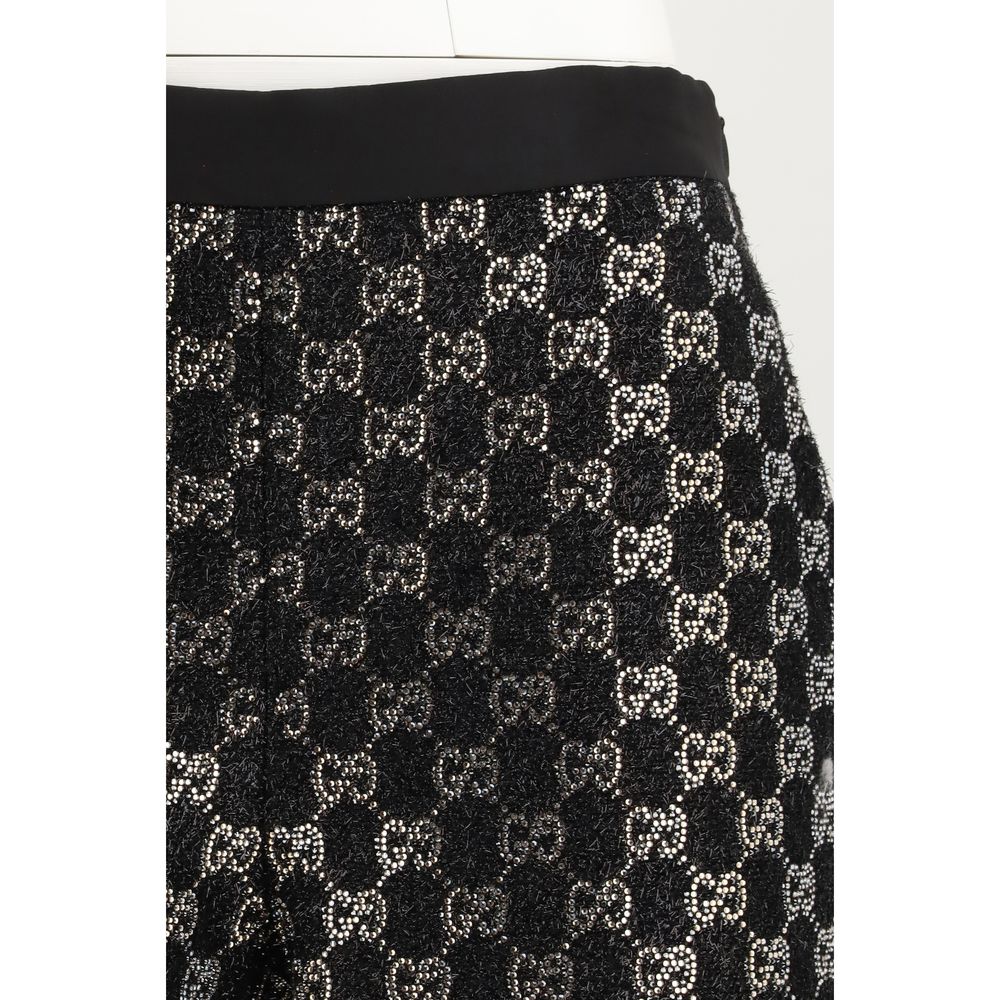Black Viscose Bermuda Shorts
