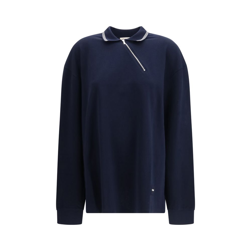 Blue Cotton Polo Shirt
