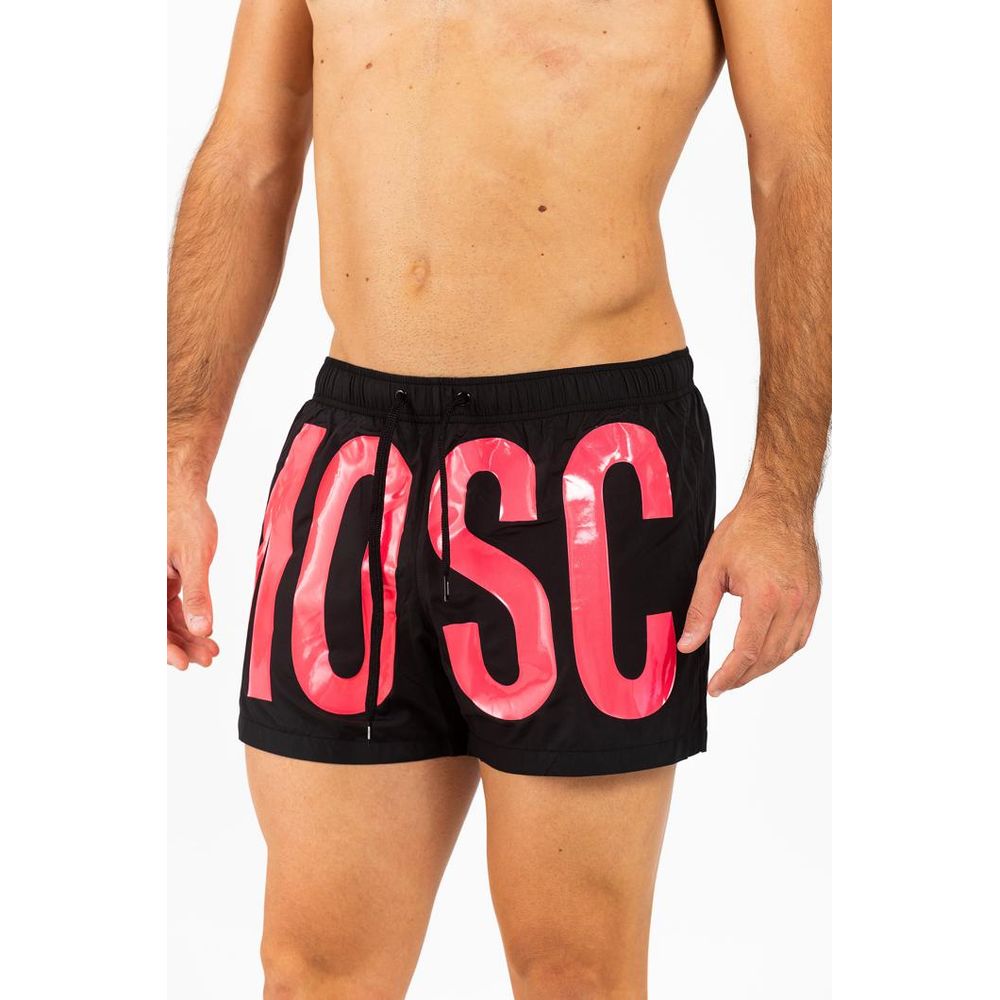Fuchsia Polyester Swim Shorts