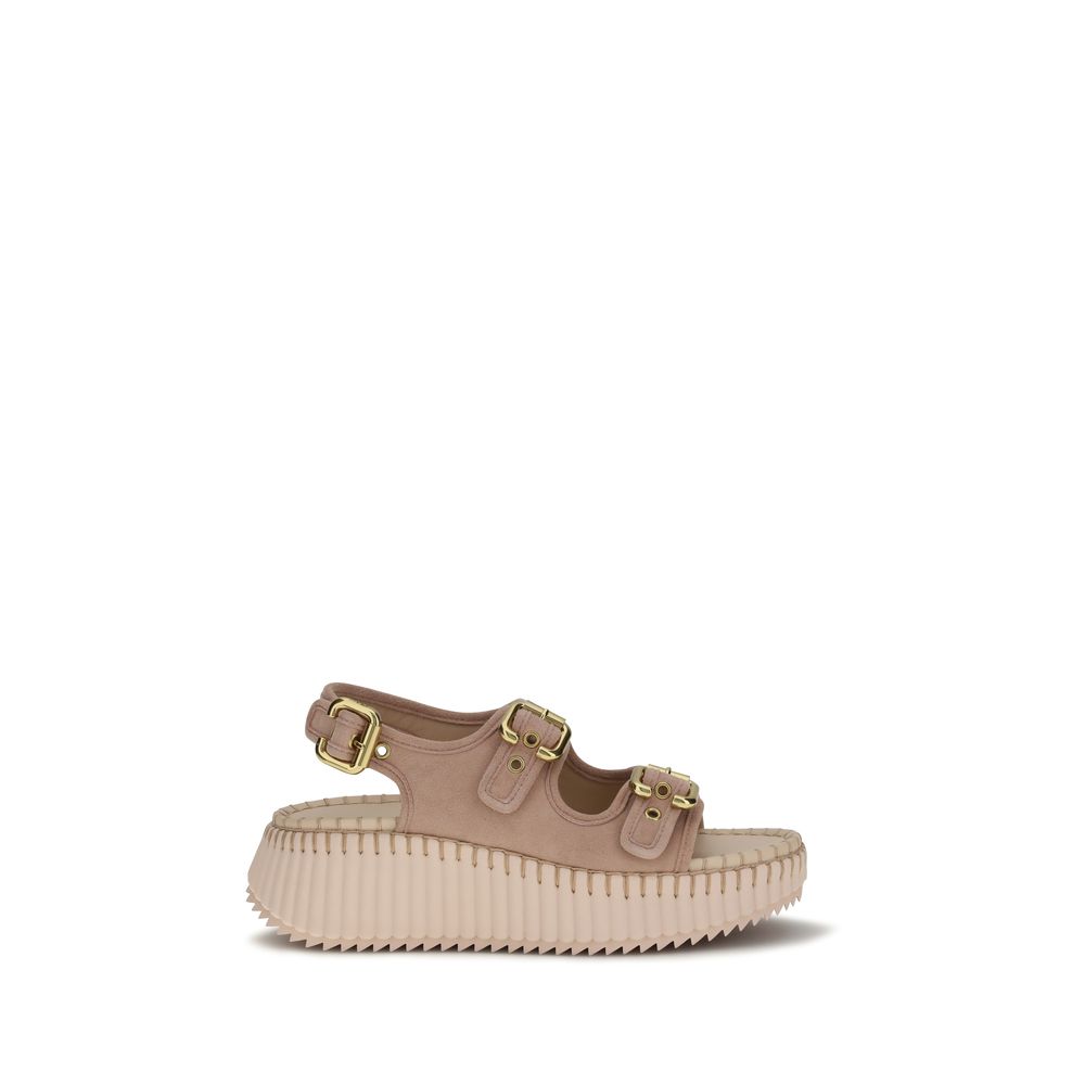 Multicolor Calf Leather Bos Taurus Platform Sandals