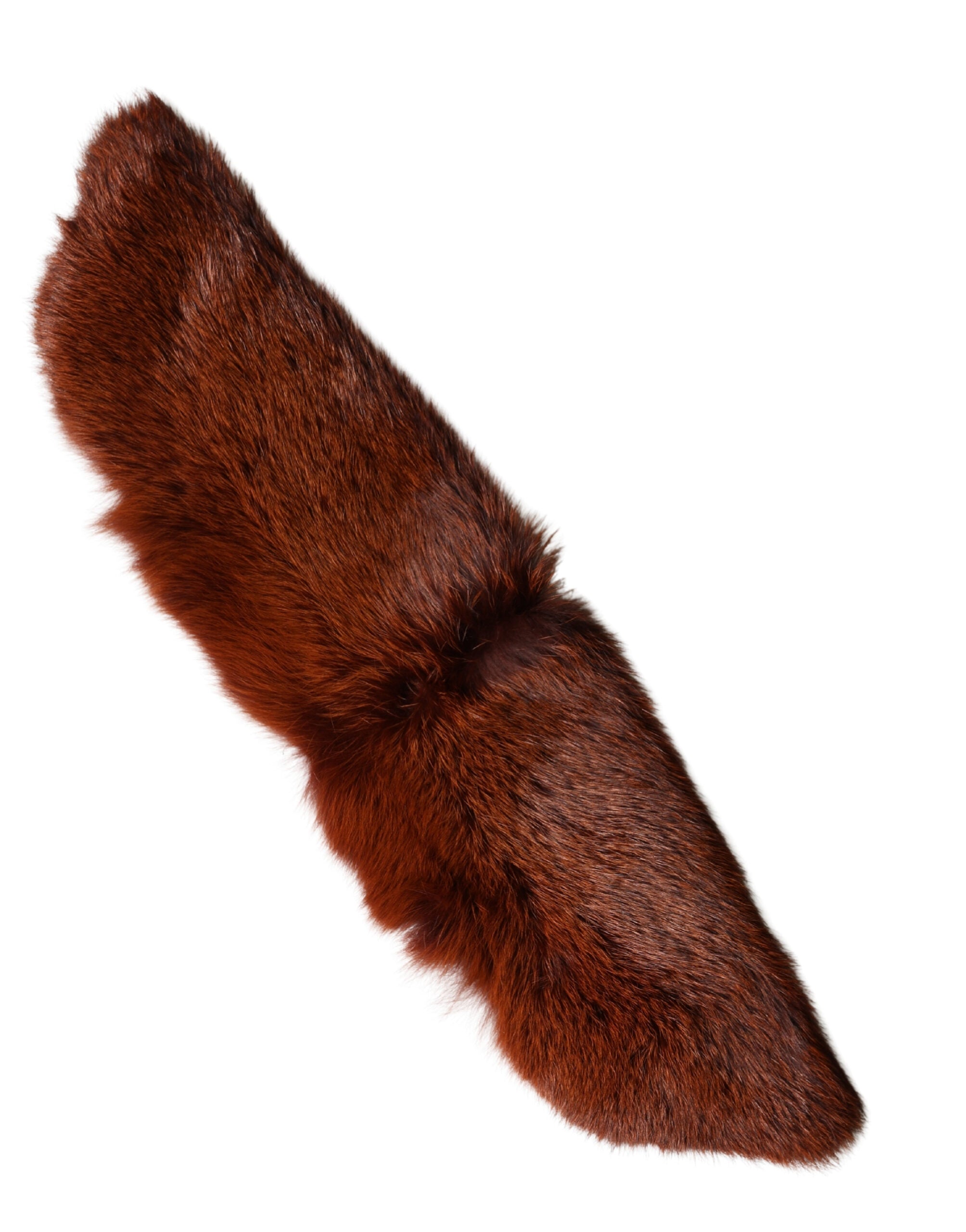Brown Mink Fur Collar Women Neck Wrap 60cm x 14cm Scarf
