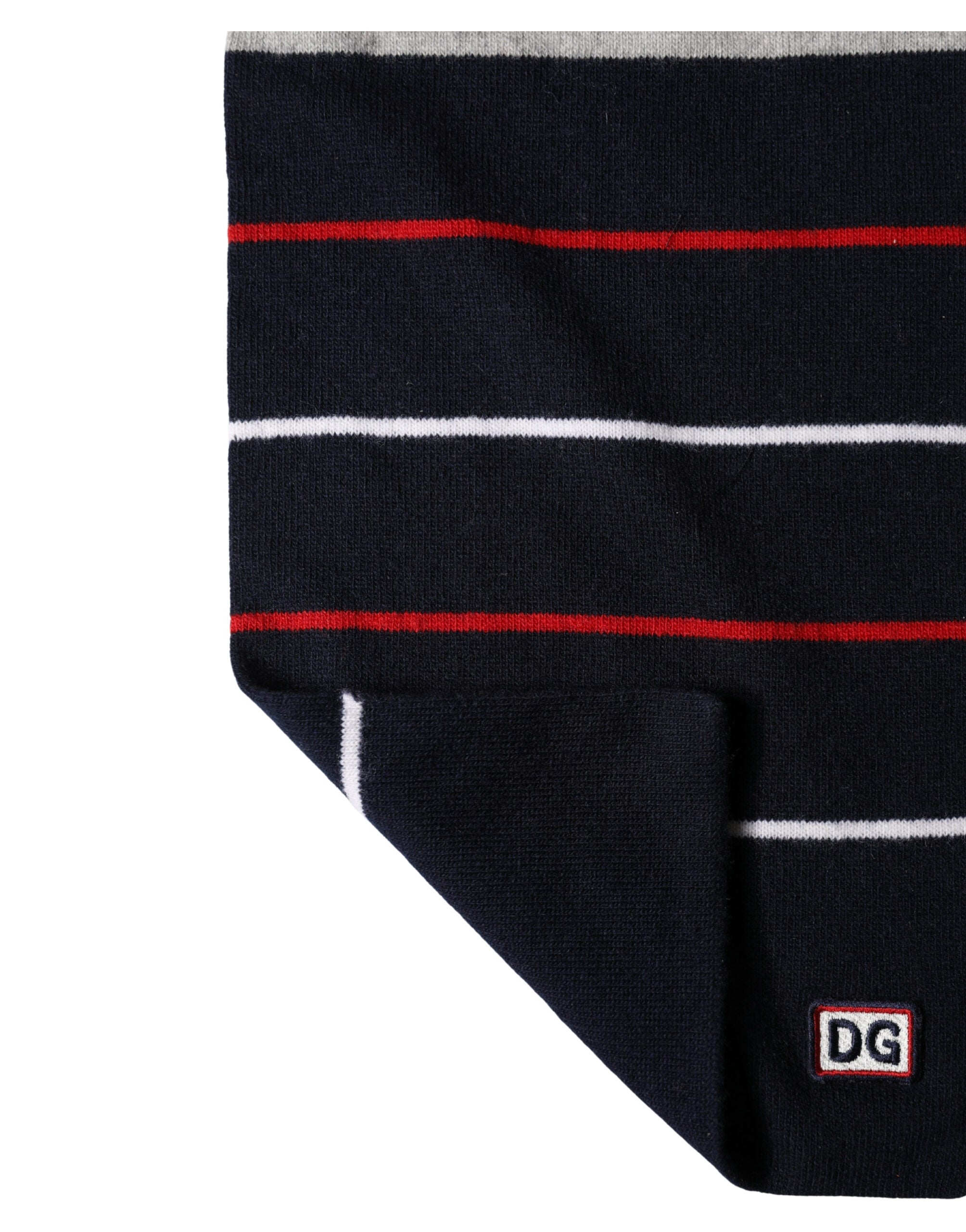 Multicolor Stripes Shawl Neck Wrap 119cm x 20cm Scarf