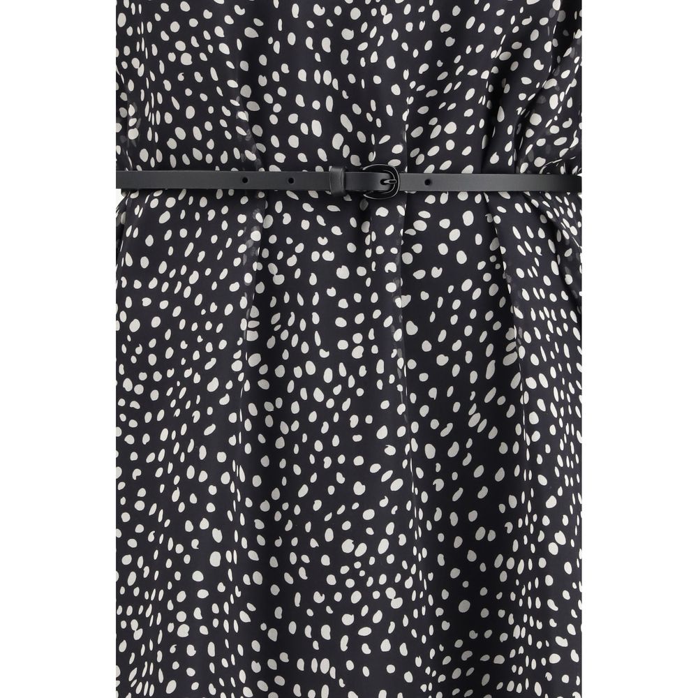 Black Silk Casual Dress