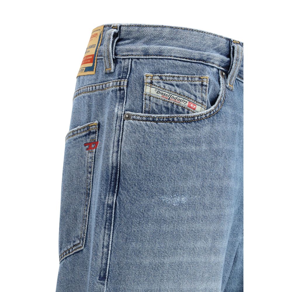 Blue Cotton Relaxed Fit Jeans