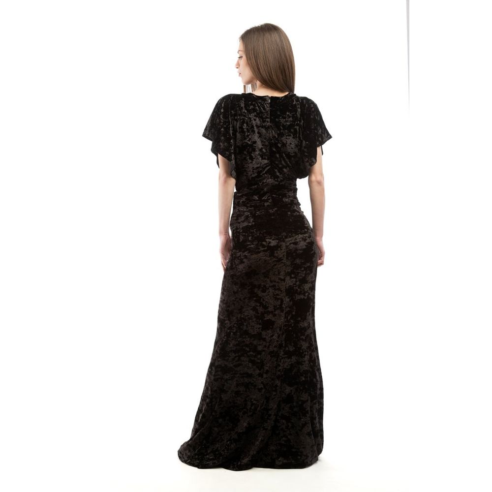 Black Polyester Casual Dress