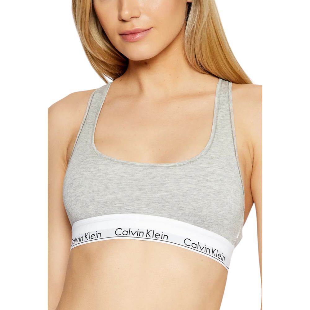 Gray Cotton Bra