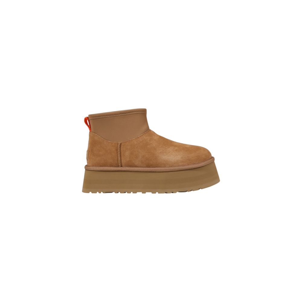 Beige Suede Leather Ankle Boots