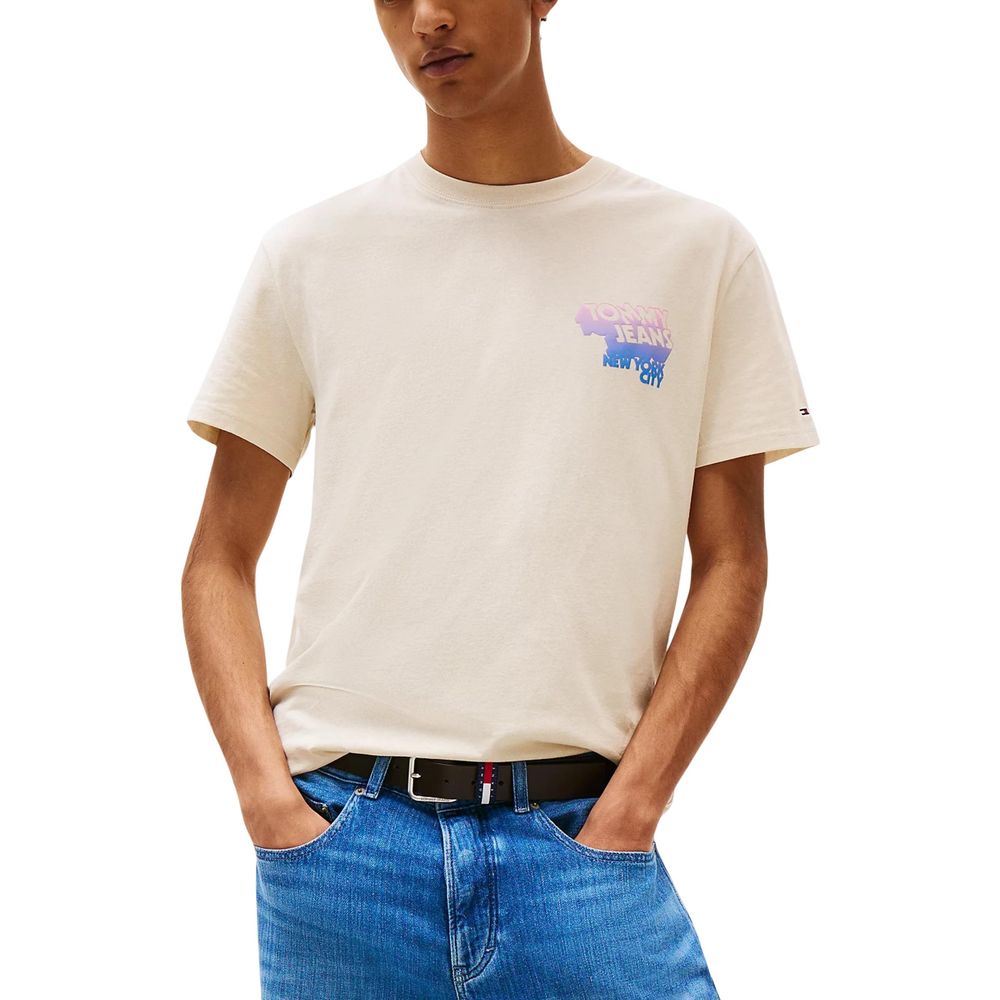 Beige Recycled Cotton T-Shirt