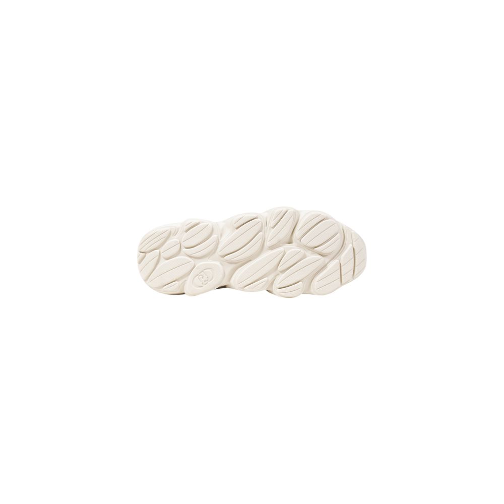 White Artificial Leather Chunky Sneakers