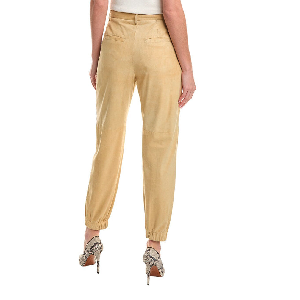 Beige Leather Pants