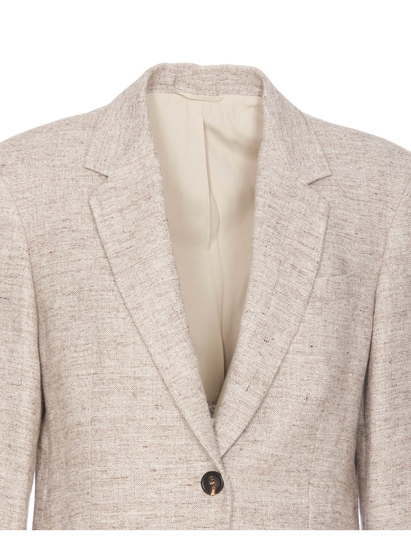 Brown Linen Blazer