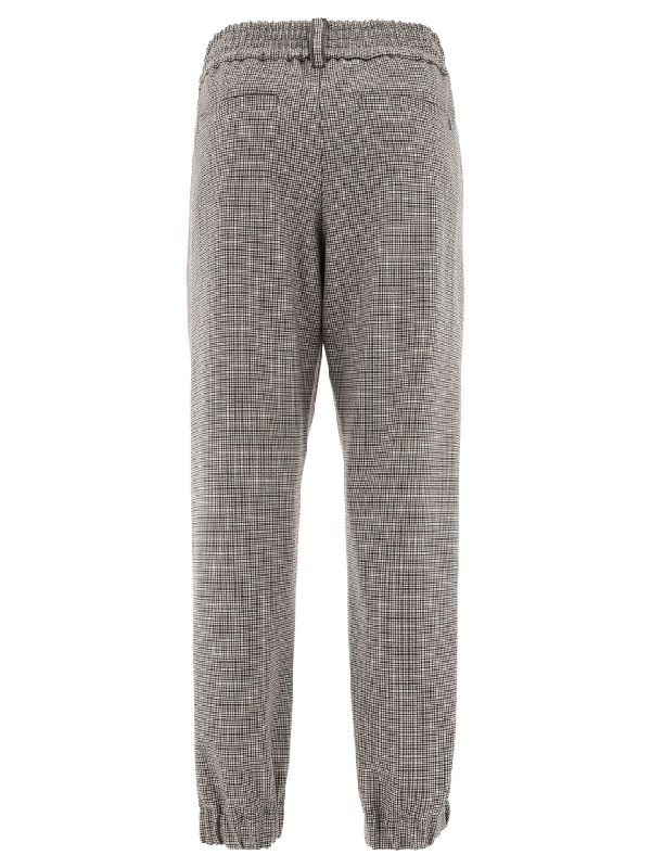 Bicolor Wool Casual Pants