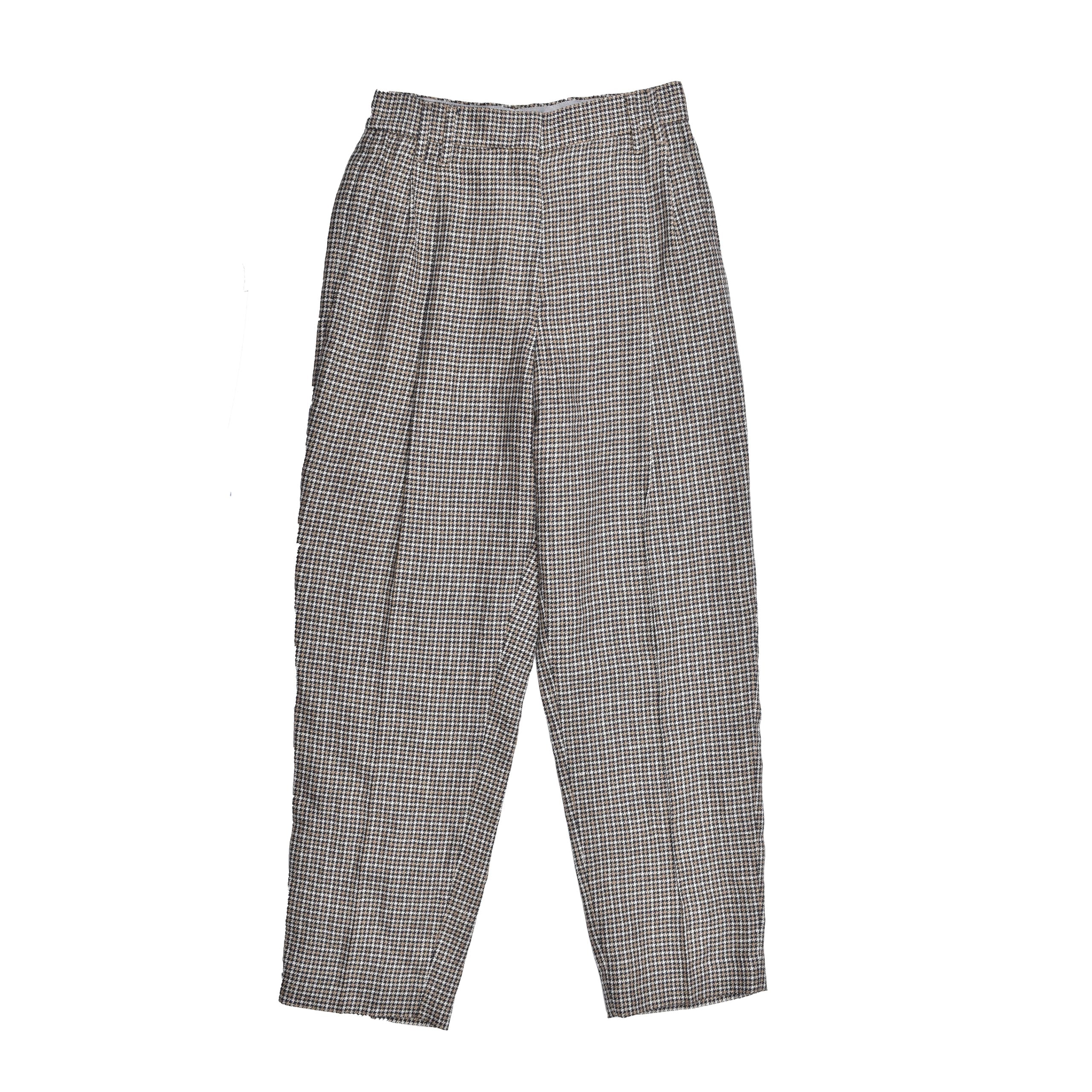 Beige Linen Casual Pants