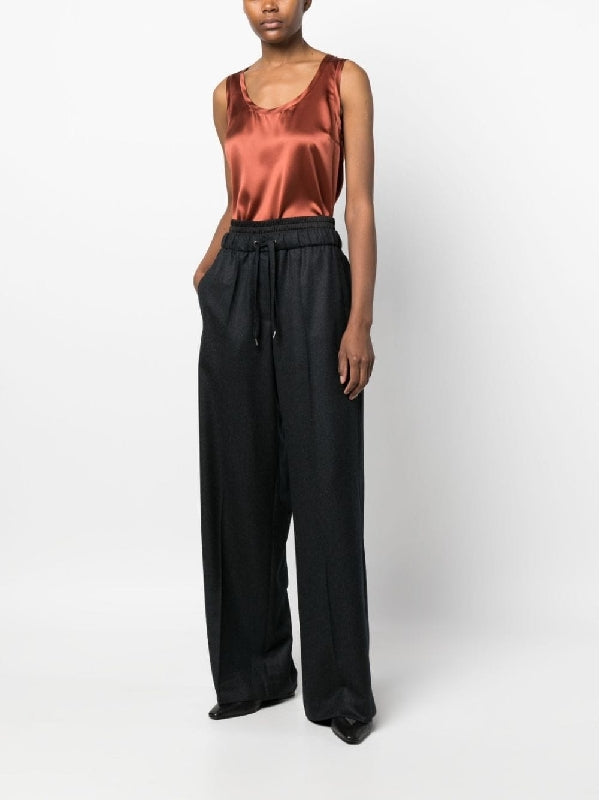 Brown Silk T-Shirt