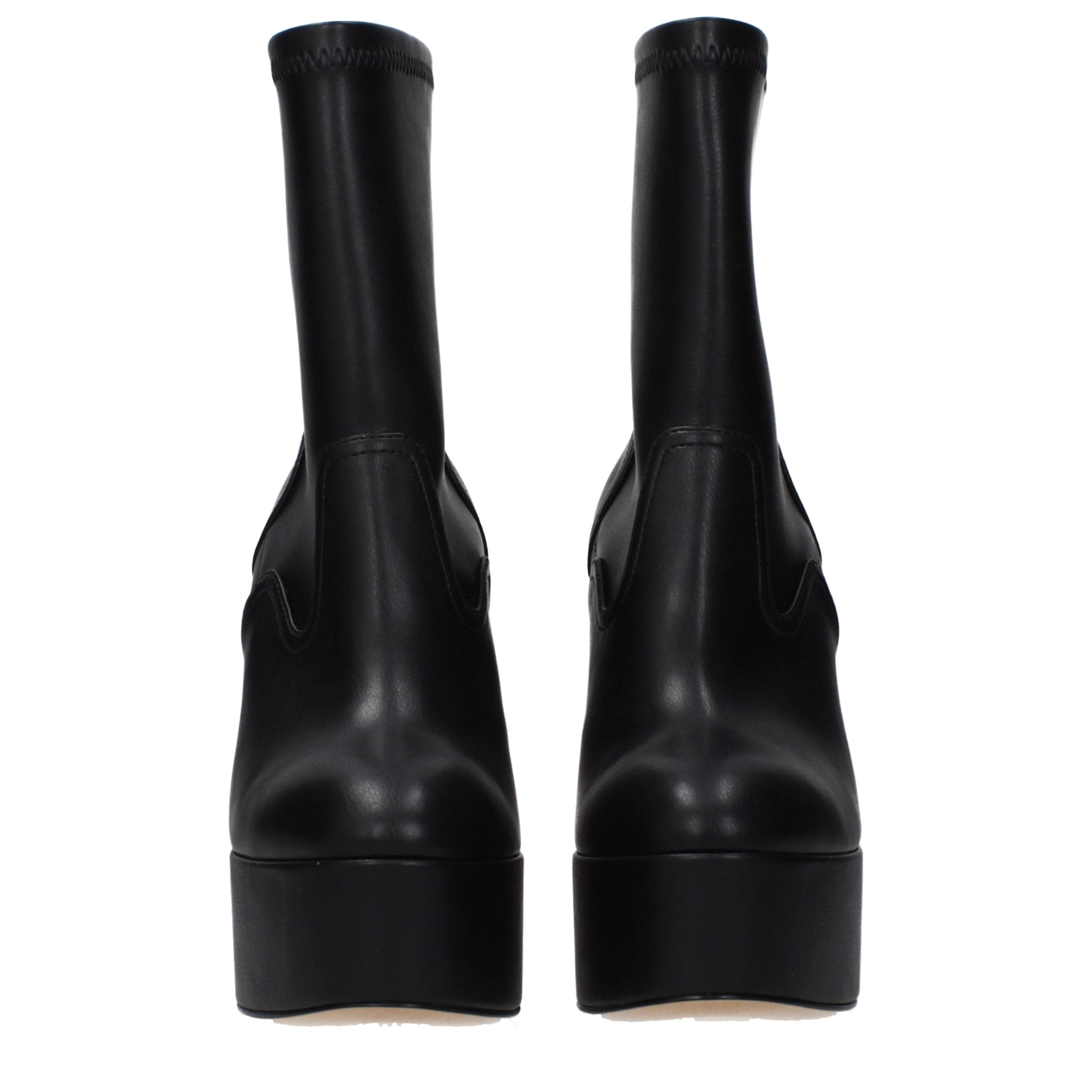 Black Leather Ankle Boots