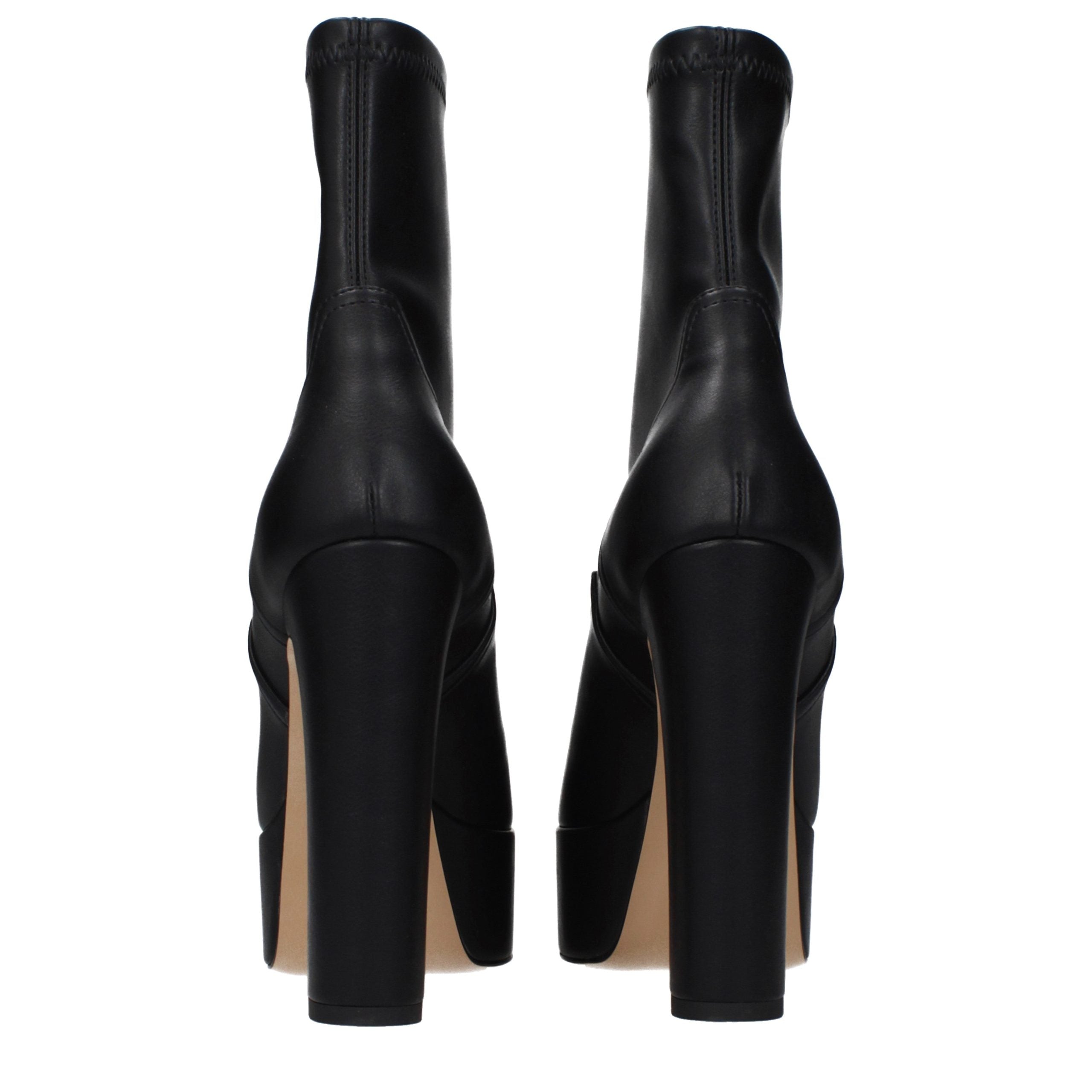 Black Leather Ankle Boots