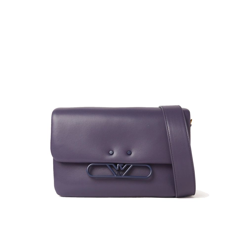 Purple Bovine Leather Crossbody Bag
