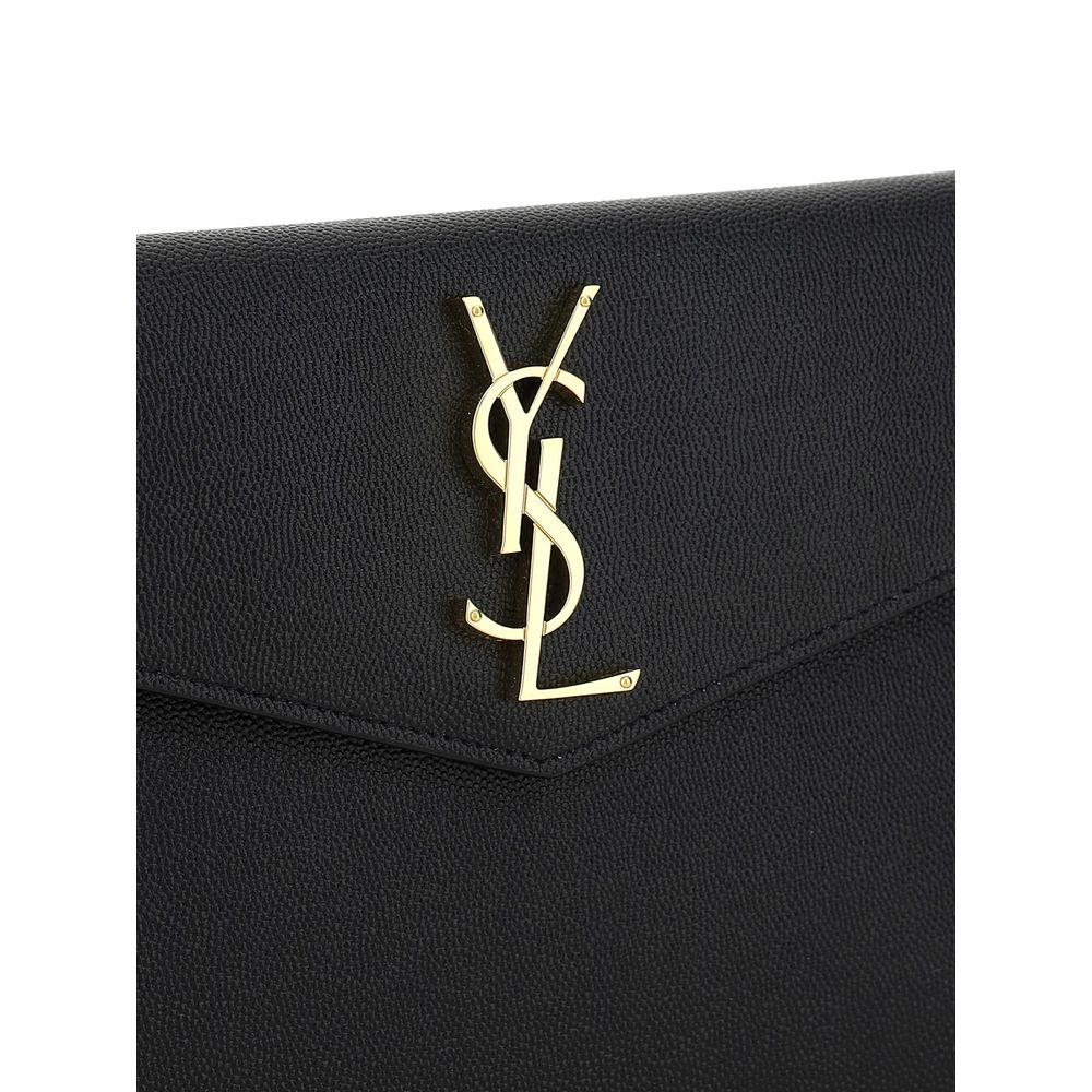 Black Calf Leather Bos Taurus Clutch Bag