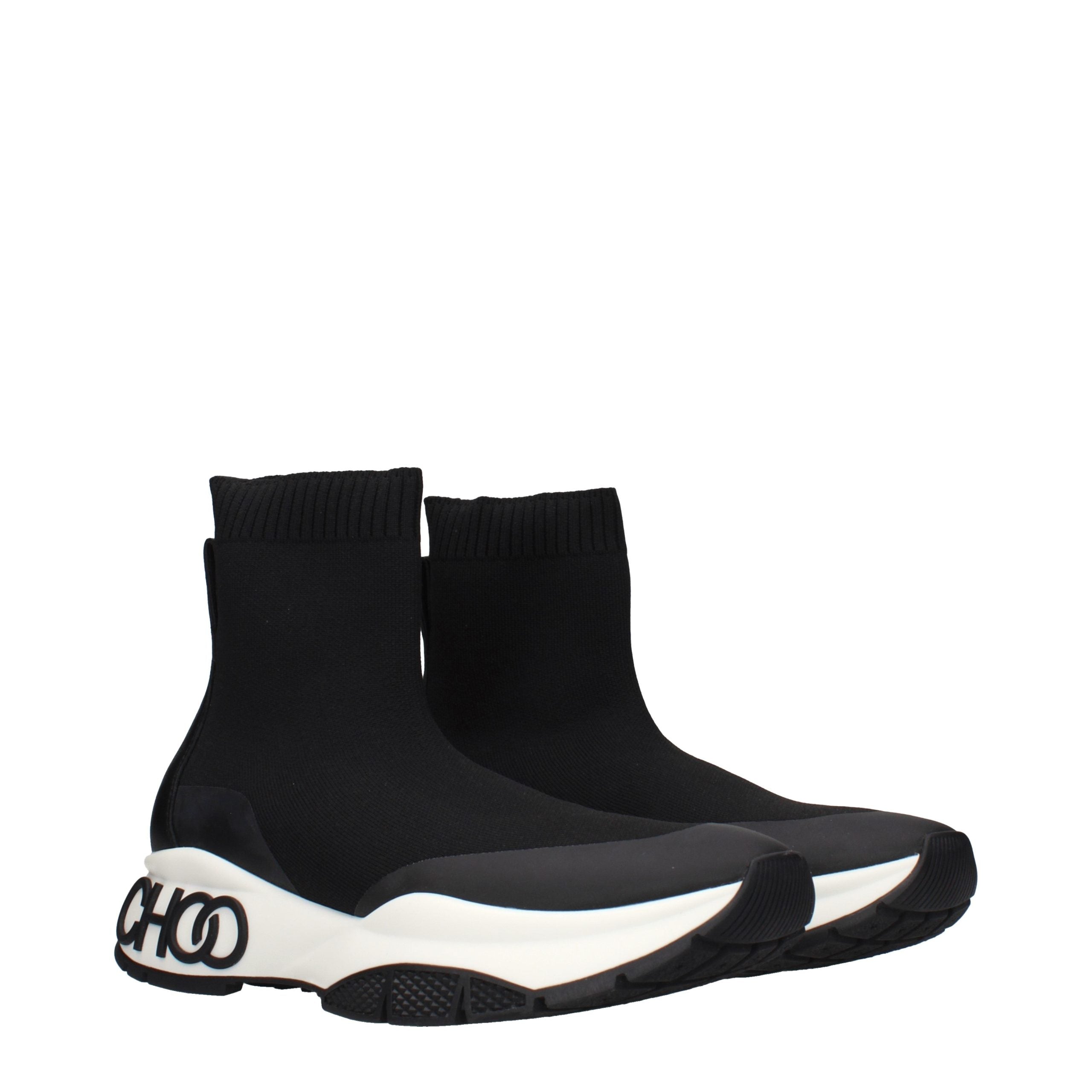 Black Fabric Ankle Boots