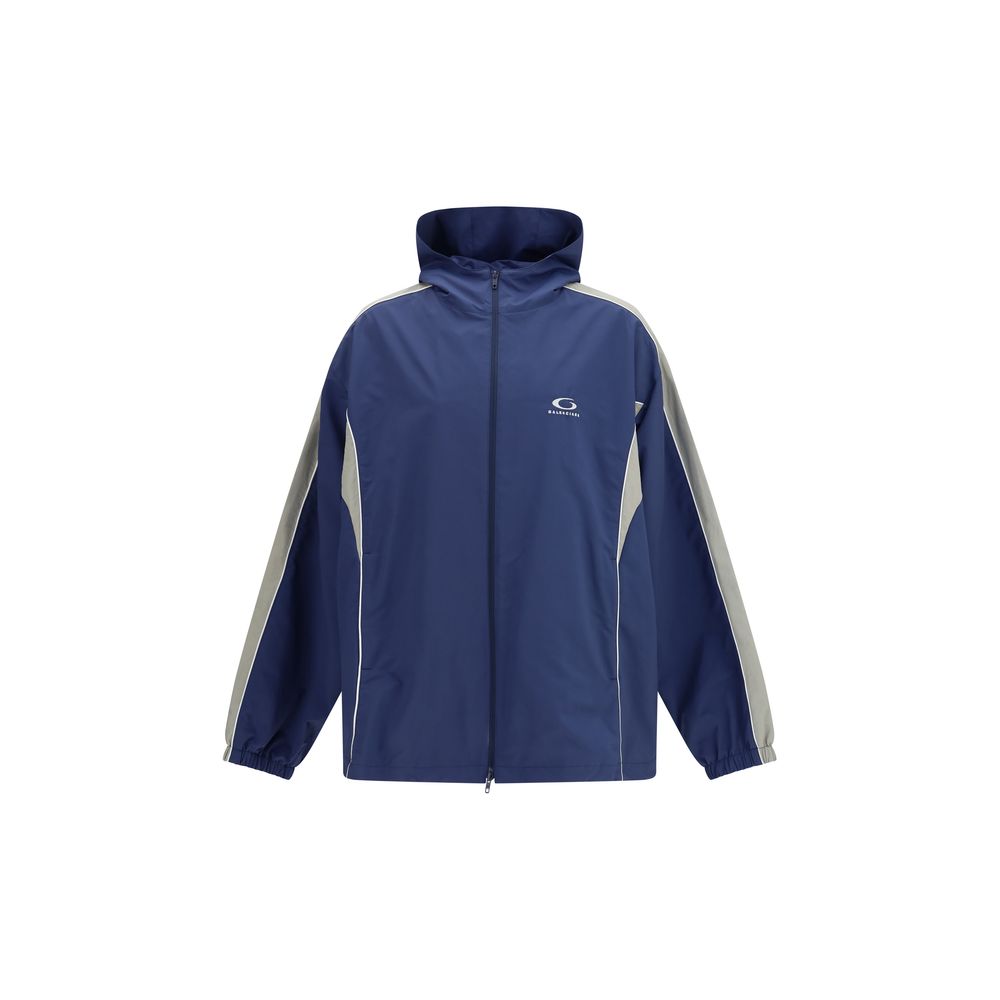 Blue Polyester Shell Jacket