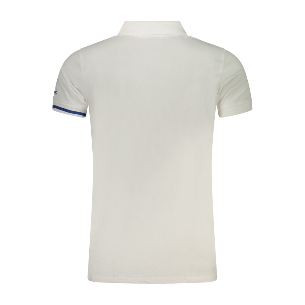 Blue Cotton Men Polo Shirt