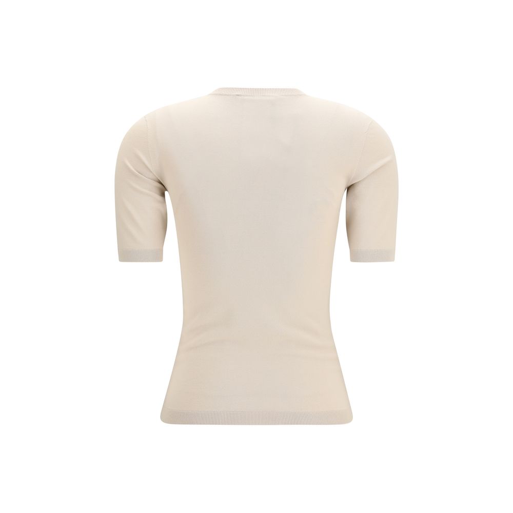Beige Viscose T-Shirt