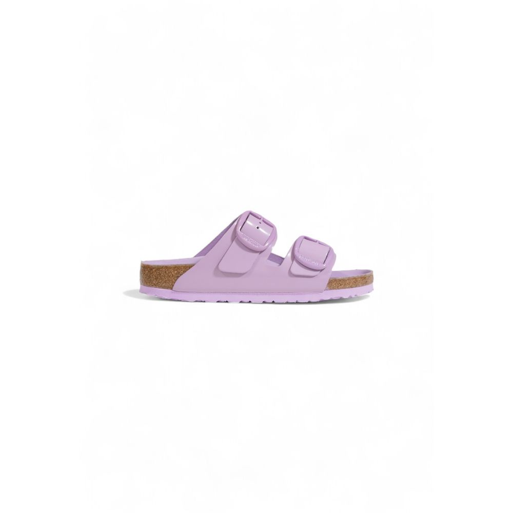 Purple Vegan Leather Flat Sandals