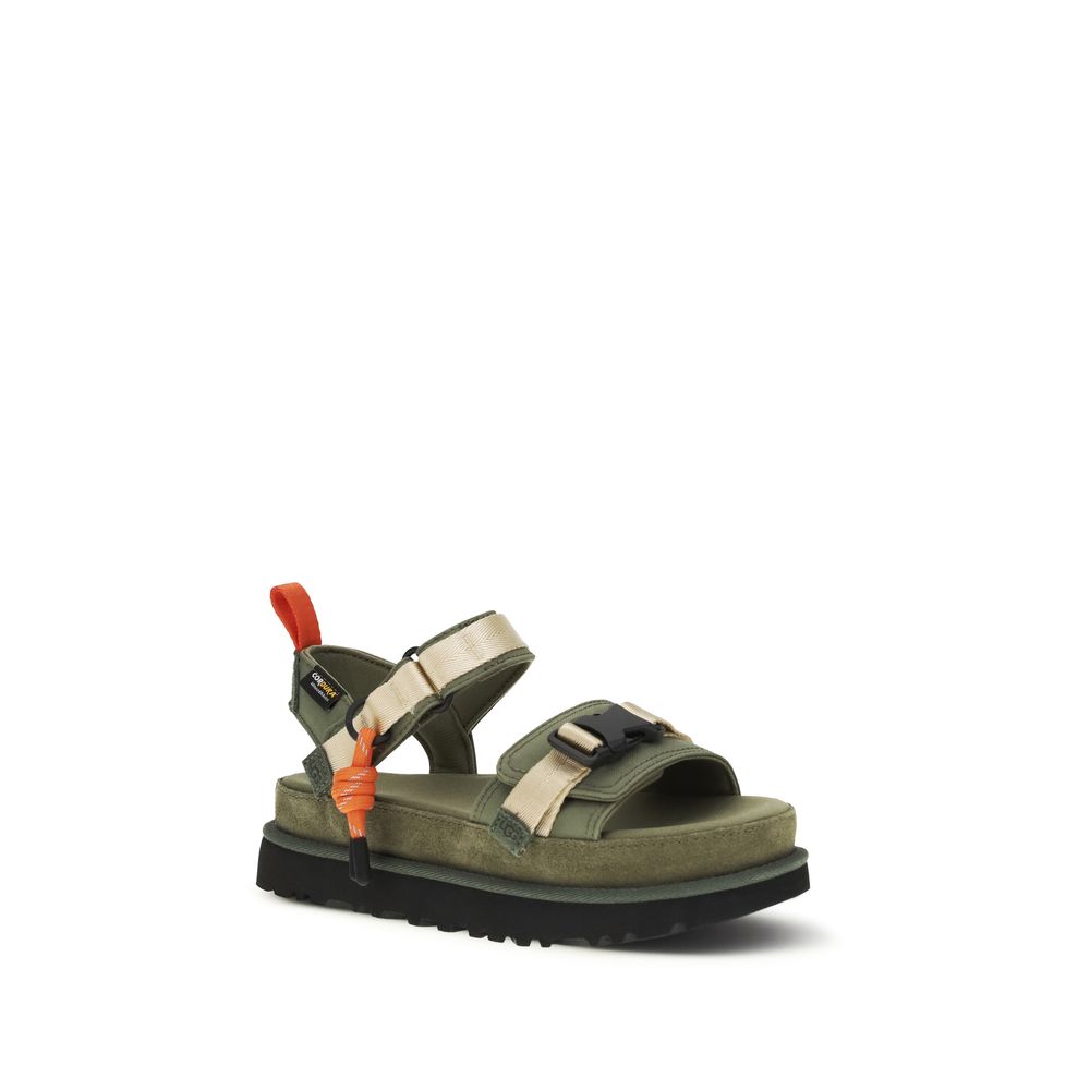 Bicolor Other Fibres Flat Sandals