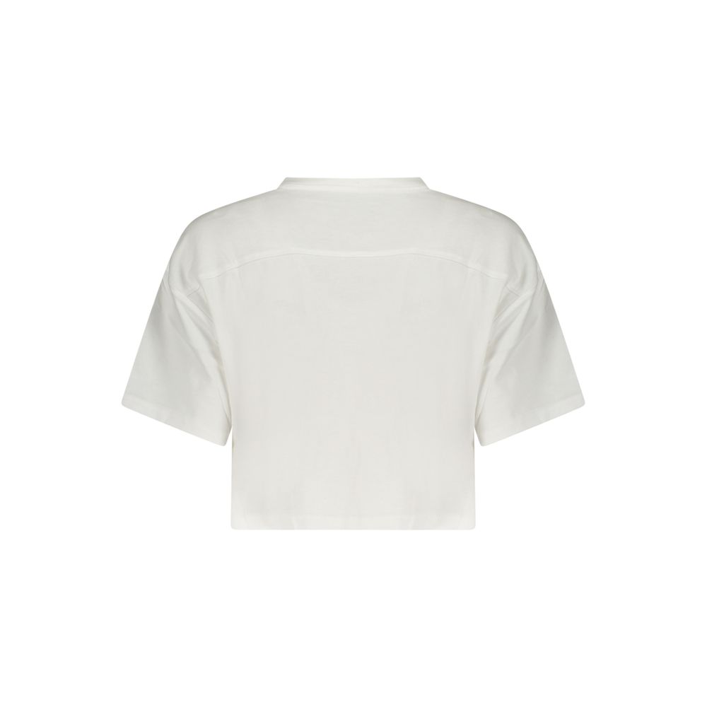 White Cotton Womens T-Shirt