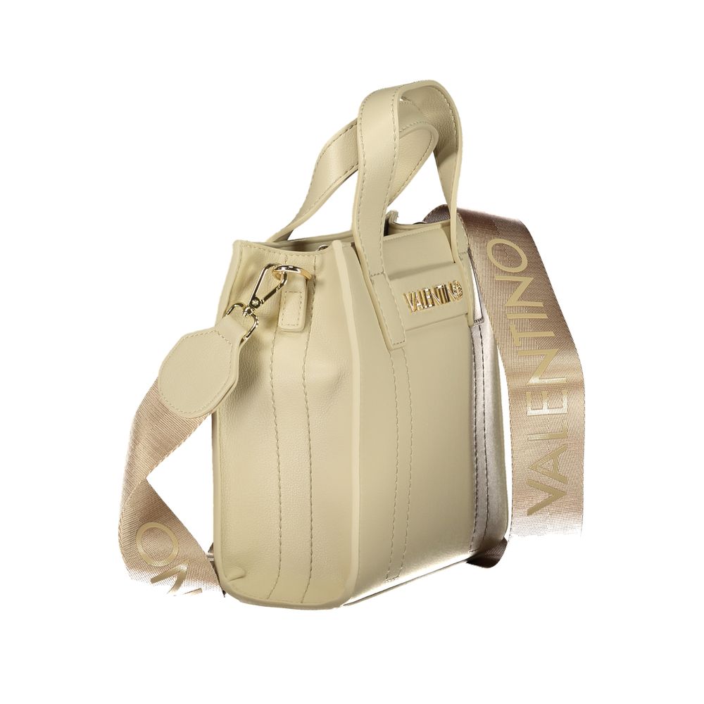 Beige Polyurethane Women's Bag