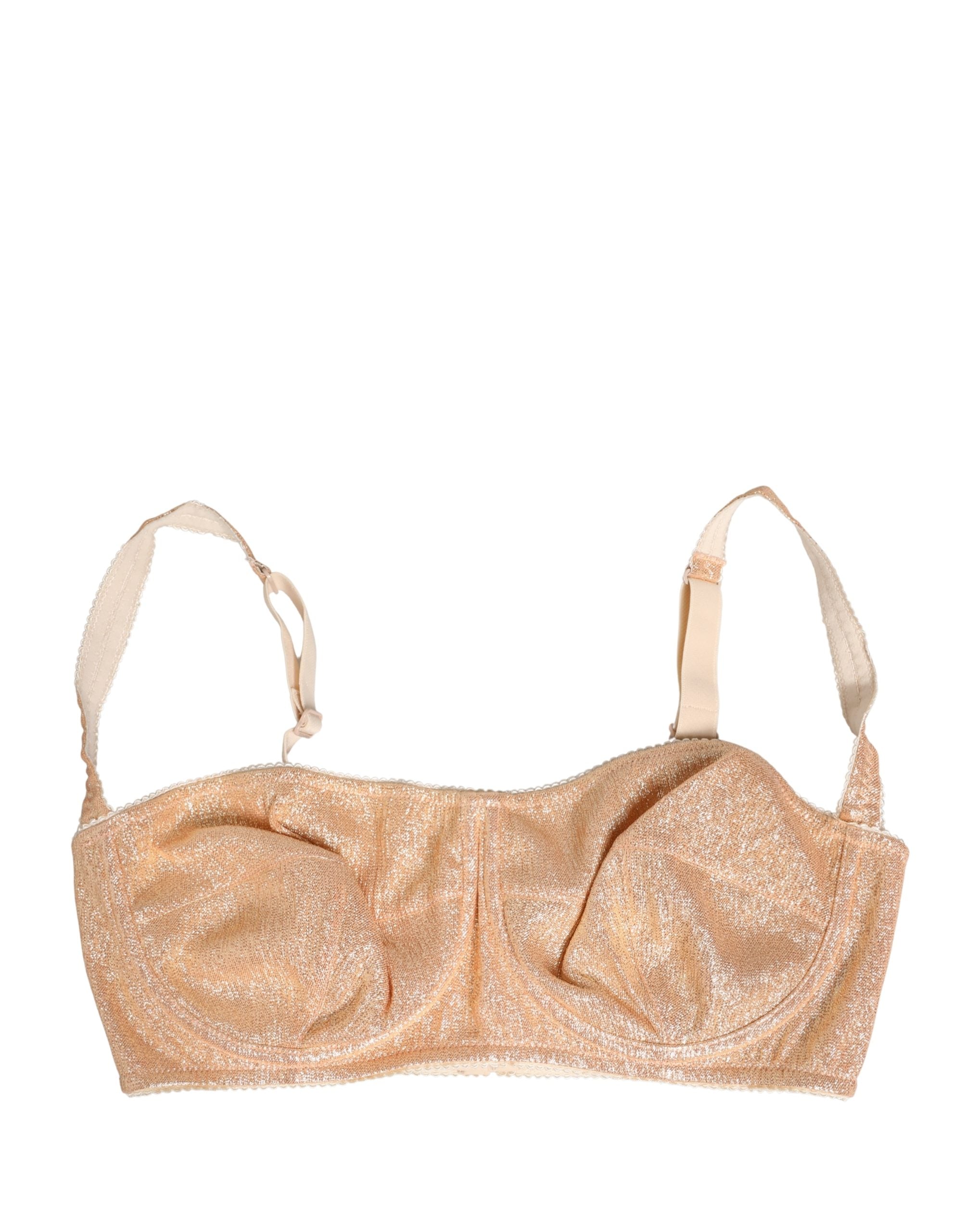 Beige Semi-Pad Underwire Balconette Bra Underwear