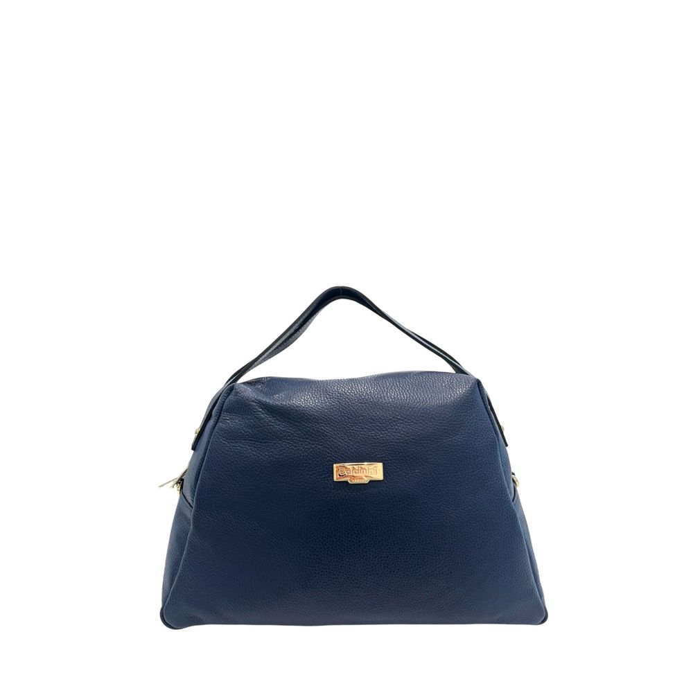 Blue Cowhide Clutch Bag