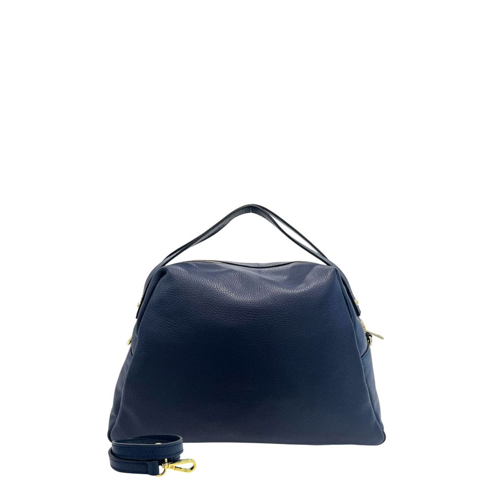 Blue Cowhide Clutch Bag
