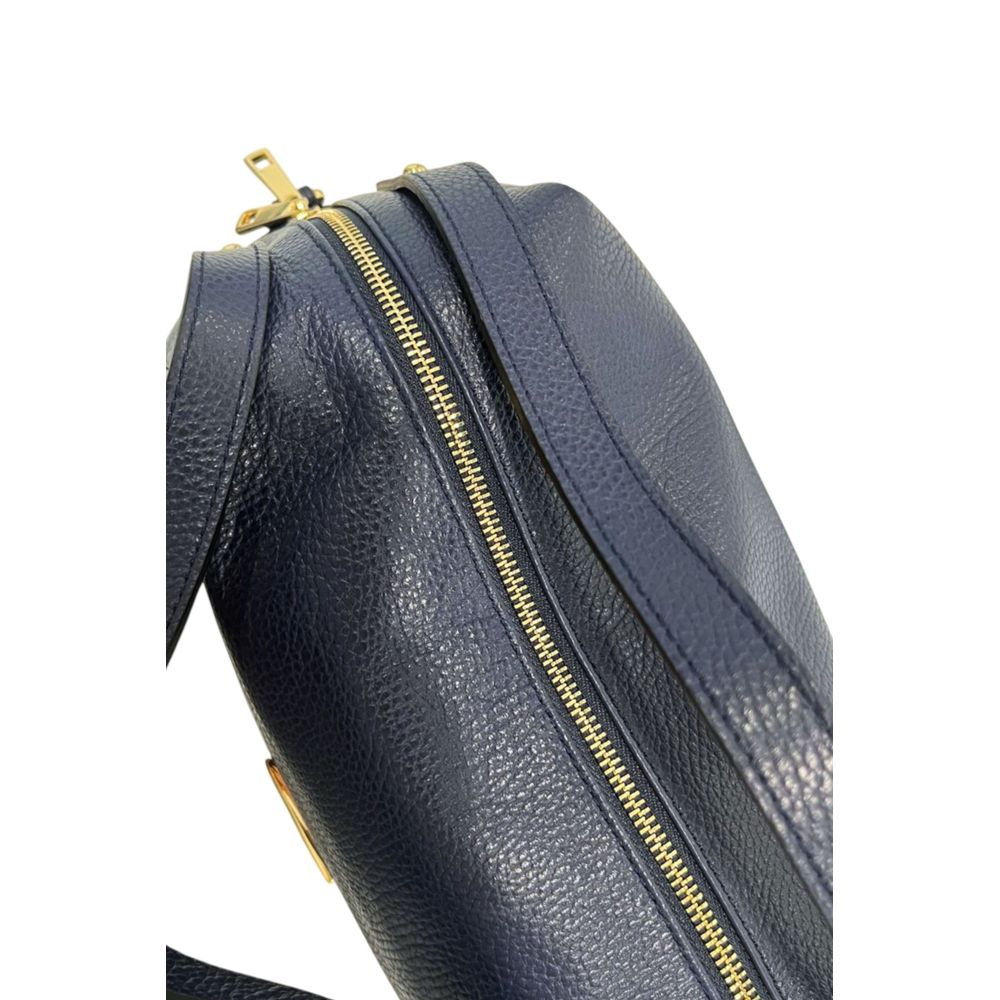 Blue Cowhide Clutch Bag
