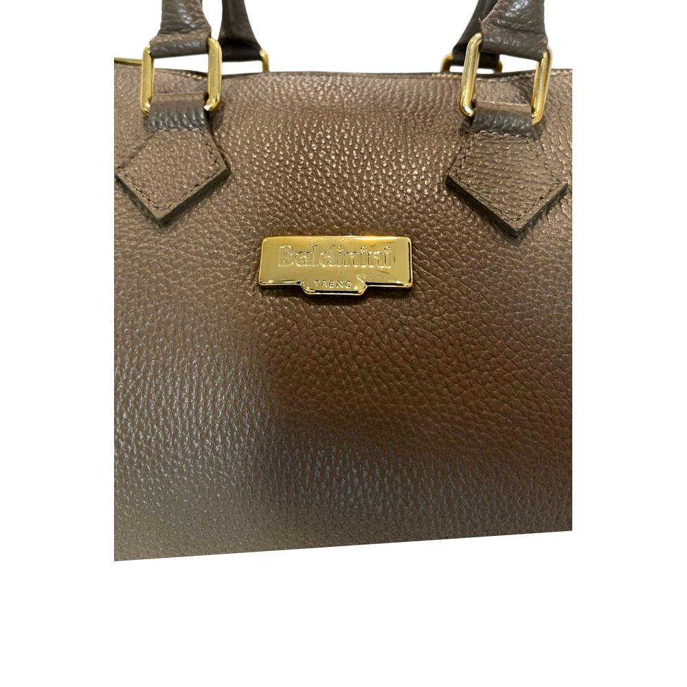Brown Cowhide Women Handbag