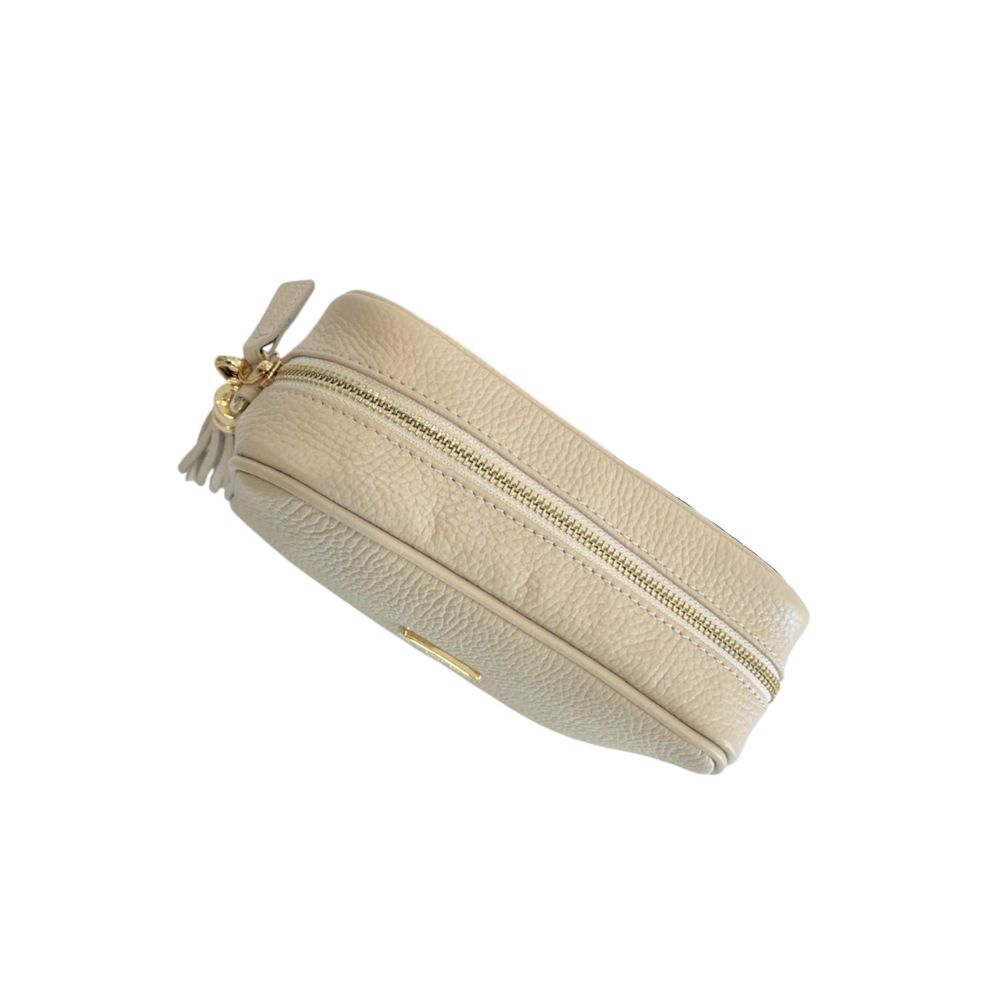 Beige Cowhide Crossbody Bag